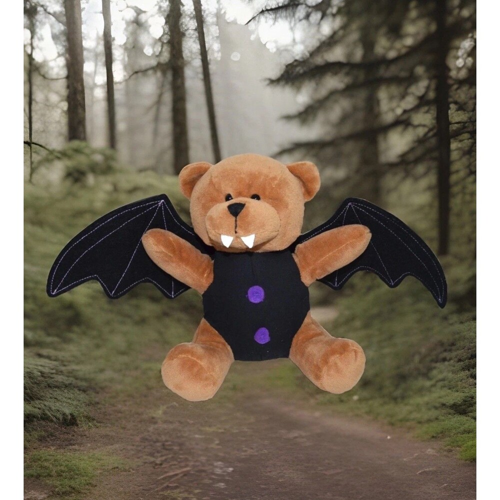Hallmark Plush Teddy Bear In Bat Costume Halloween Fall Cozy Decor